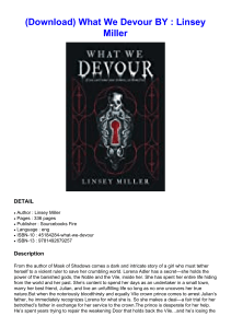  (Download) What We Devour BY : Linsey Miller