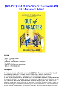 (Get-PDF) Out of Character (True Colors #2) BY : Annabeth Albert