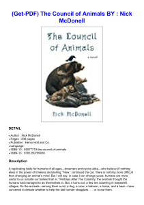 (Get-PDF) The Council of Animals BY : Nick McDonell