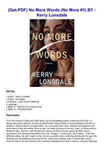 (Get-PDF) No More Words (No More #1) BY : Kerry Lonsdale