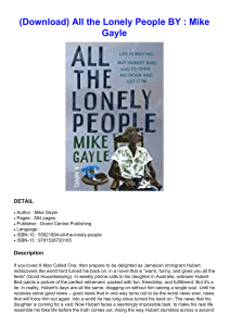  (Download) All the Lonely People BY : Mike Gayle