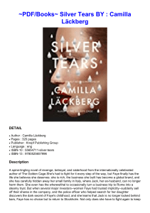 ~PDF/Books~ Silver Tears BY : Camilla Läckberg