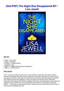 (Get-PDF) The Night She Disappeared BY : Lisa Jewell