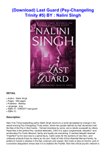  (Download) Last Guard (Psy-Changeling Trinity #5) BY : Nalini Singh