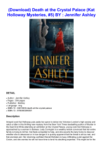  (Download) Death at the Crystal Palace (Kat Holloway Mysteries, #5) BY : Jennifer Ashley