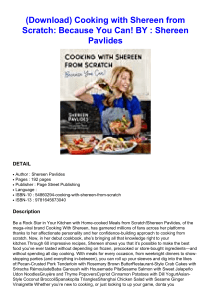  (Download) Cooking with Shereen from Scratch: Because You Can! BY : Shereen Pavlides