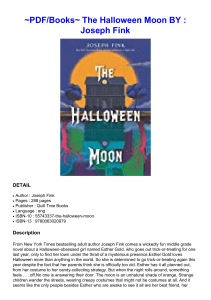 ~PDF/Books~ The Halloween Moon BY : Joseph Fink