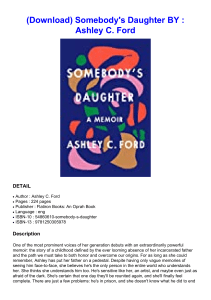  (Download) Somebody's Daughter BY : Ashley C. Ford
