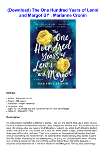  (Download) The One Hundred Years of Lenni and Margot BY : Marianne Cronin