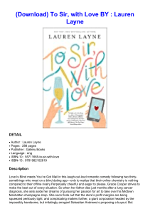  (Download) To Sir, with Love BY : Lauren Layne