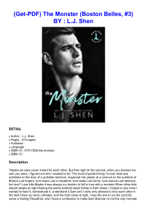 (Get-PDF) The Monster (Boston Belles, #3) BY : L.J. Shen