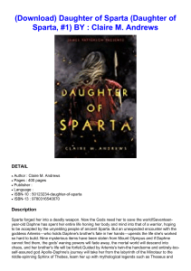  (Download) Daughter of Sparta (Daughter of Sparta, #1) BY : Claire M. Andrews
