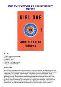 (Get-PDF) Girl One BY : Sara Flannery Murphy