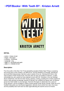 ~PDF/Books~ With Teeth BY : Kristen Arnett