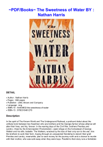 ~PDF/Books~ The Sweetness of Water BY : Nathan  Harris