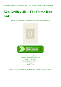 Reading Online Ken Griffey JR. The Home Run Kid DOWNLOAD
