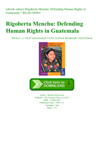 (ebook online) Rigoberta Menchu Defending Human Rights in Guatemala !^READ N0W#