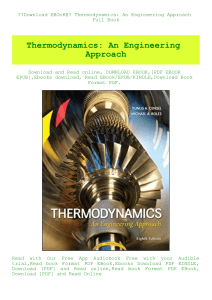 Download EBOoK@ Thermodynamics An Engineering Approach Full Book