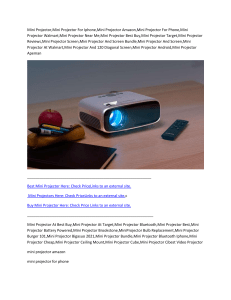 Best Mini Projectors That Are Portable for Indoor & Outdoor