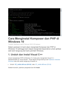 Cara Menginstal Komposer dan PHP di Windows 10