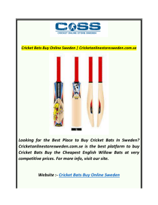 Cricket Bats Buy Online Sweden  Cricketonlinestoresweden.com.se