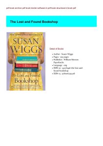 [PDF Download] The Lost and Found Bookshop BY : Susan Wiggs