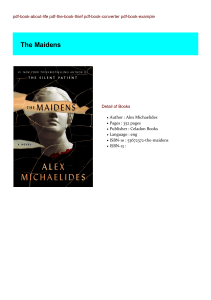 [PDF/Kindle] The Maidens BY : Alex Michaelides