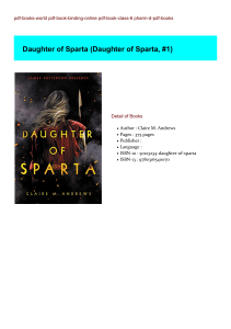 [PDF Download] Daughter of Sparta (Daughter of Sparta, #1) BY : Claire M. Andrews