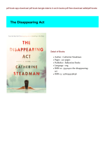 [PDF/Kindle] The Disappearing Act BY : Catherine Steadman