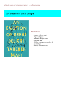 [PDF Download] An Emotion of Great Delight BY : Tahereh Mafi