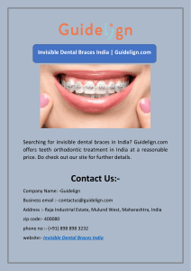 Invisible Dental Braces India | Guidelign.com