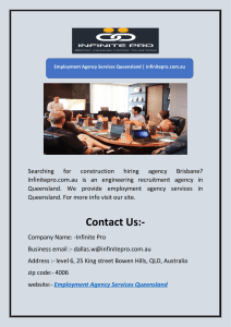 Employment Agency Services Queensland | Infinitepro.com.au