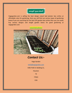 Find The Best Raised Bed Planter Box For Gardening| Vego Garden