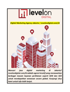 Digital Marketing Agency Jakarta  Levelondigital.comid