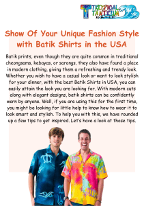 Show Of Your Unique Fashion Style with Batik Shirts in the USA