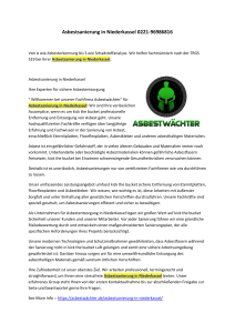 Asbestsanierung in Niederkassel 0221-96986816