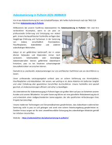 Asbestsanierung in Pulheim 0221-96986816
