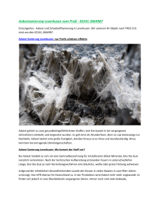 Asbestsanierung Leverkusen vom Profi - 02241-2664987