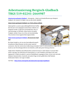 Asbestsanierung Bergisch-Gladbach TRGS 519-02241-2664987