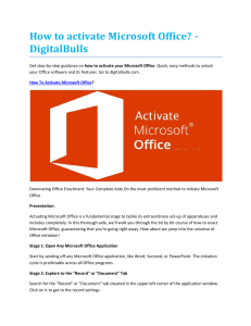 How to activate Microsoft Office? - DigitalBulls