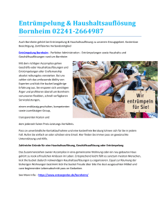 Entrümpelung & Haushaltsauflösung Bornheim 02241-2664987