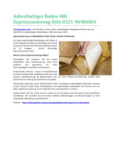 Asbesthaltiger Boden 48h Expresssanierung Köln 0221-96986861