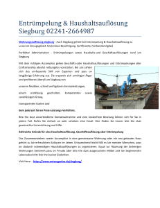 Entrümpelung & Haushaltsauflösung Siegburg 02241-2664987