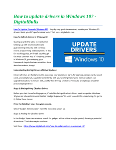 How to update drivers in Windows 10 - DigitalBulls