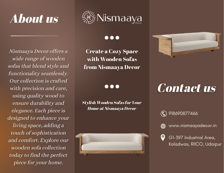 Create a Cozy Space with Wooden Sofas from Nismaaya Decor