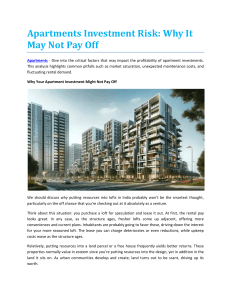 Apartments Investment Risk: Why It May Not Pay Off