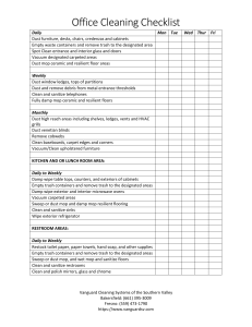 Sample Office Cleaning Checklist