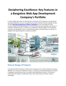 Deciphering Excellence: Key Features in a Bangalore Web App Development Company's Portfolio