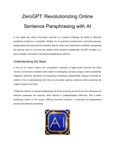 ParaphraseApp: Your Go-To Tool for Sentence Refinement