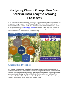 Navigating Climate Change: How Seed Sellers in India Adapt to Growing Challenges
